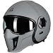 TRIANGLE Convertible Full Face Motorcycle Helmet DOT Approved for Men Women MultiConfiguration 34 Open Face Street Bike Helmet with Internal Tinted Sunshield Includes Storage Bag - Image 2
