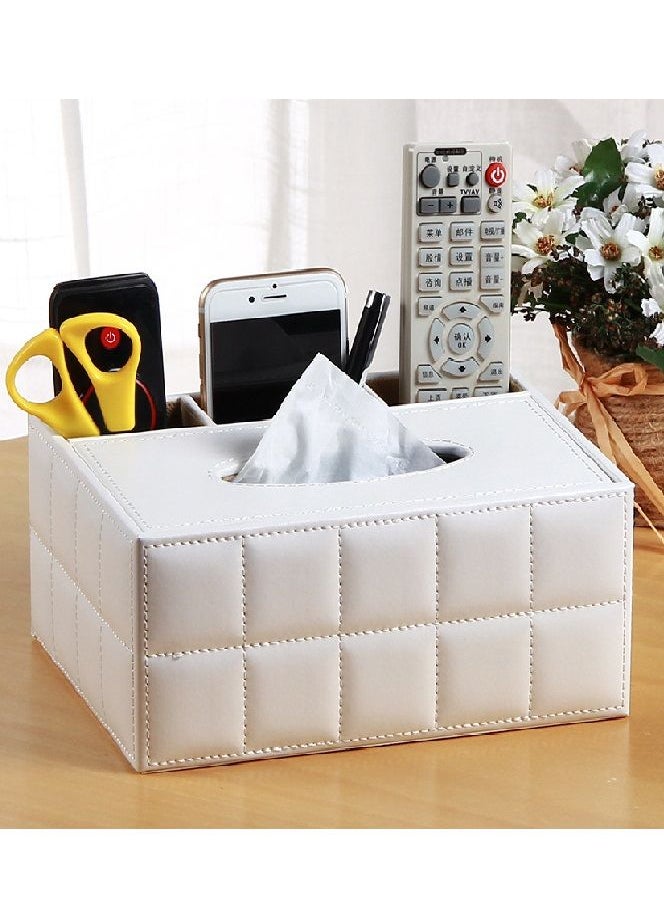 Generic - Multifunctional Tissue Box Holder Leather Material with Storage Function Can Accommodate Paper Towels Below 20 cm In Length,23.5x16.5x9.6 cm - Image 1
