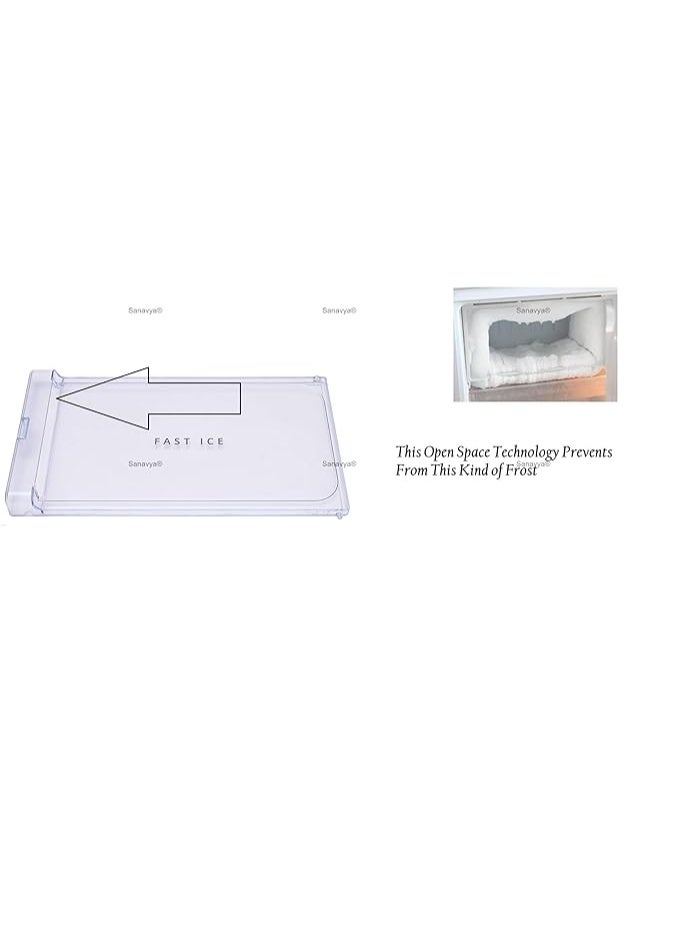 SANAVYA Freezer Door Replacement with Round Lock Compatible for Whirlpool Single door Gen-y | Transparent (Height 18.8 cm Whirlpool) - Image 1