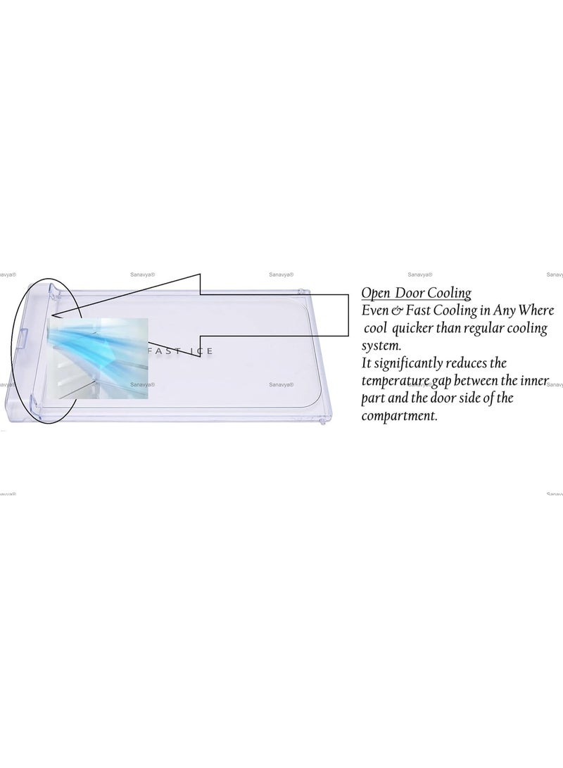 SANAVYA Freezer Door Replacement with Round Lock Compatible for Whirlpool Single door Gen-y | Transparent (Height 18.8 cm Whirlpool) - Image 3