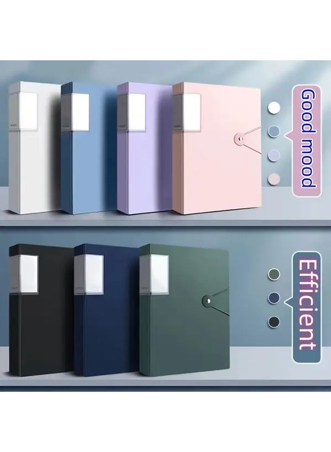 Pink 60 Pocket A4 Document Folder Durable PP Material Office Filing Organizing - Image 1