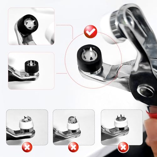 NXTOV 400Pcs Pearl Snaps Button Kit with Fastener Pliers – 10 mm Snap Fasteners Press Tool for DIY Clothing, Hats, Sewing Crafts, Repair & Apparel Making,Black - Image 5