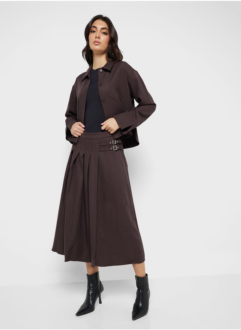 VERO MODA - تنانير عالية الخصر مطوي - Image 1