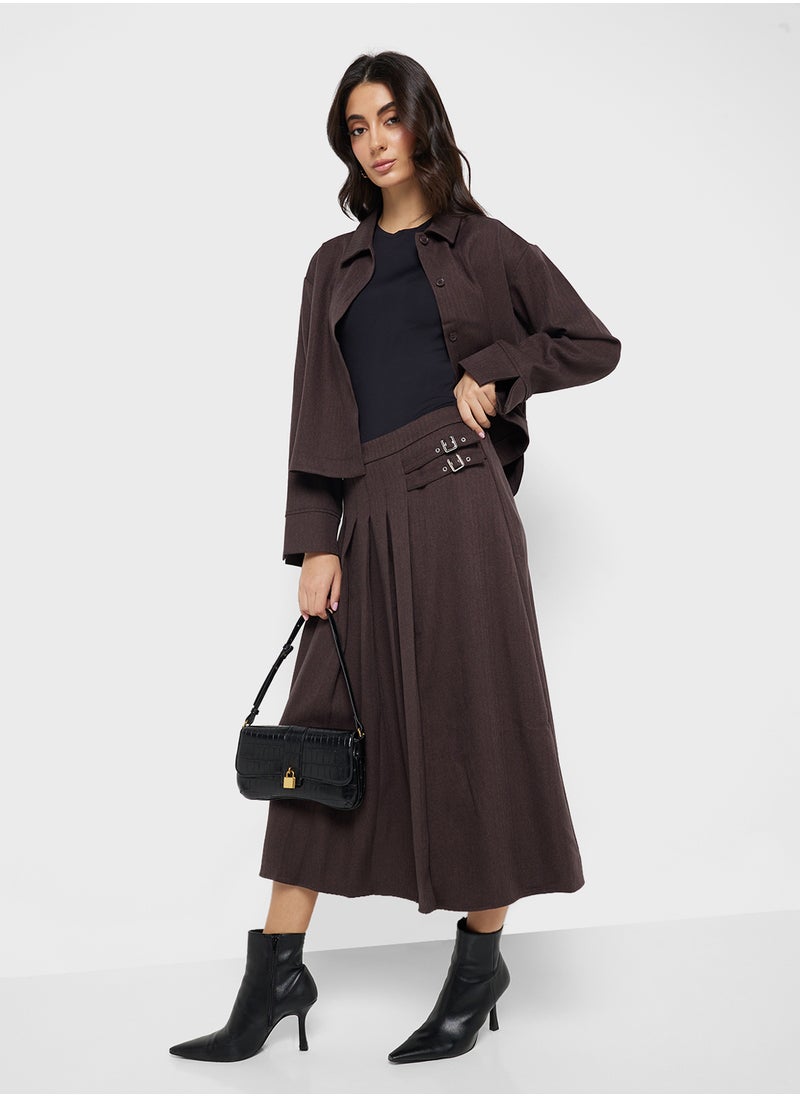 VERO MODA - تنانير عالية الخصر مطوي - Image 1