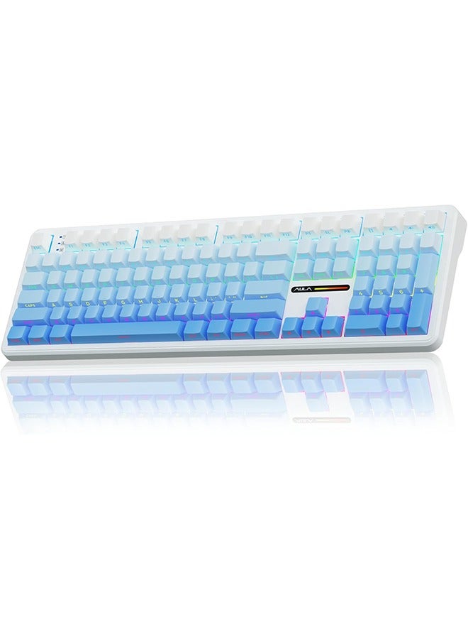 AULA F108 Keyboard 100% Layout 1K Polling Rate Mechanical Gaming Keyboard Hot Swappable Linear Switch with Macro Software - Image 1