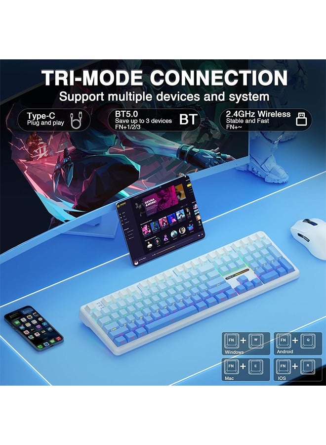 AULA F108 Keyboard 100% Layout 1K Polling Rate Mechanical Gaming Keyboard Hot Swappable Linear Switch with Macro Software - Image 4