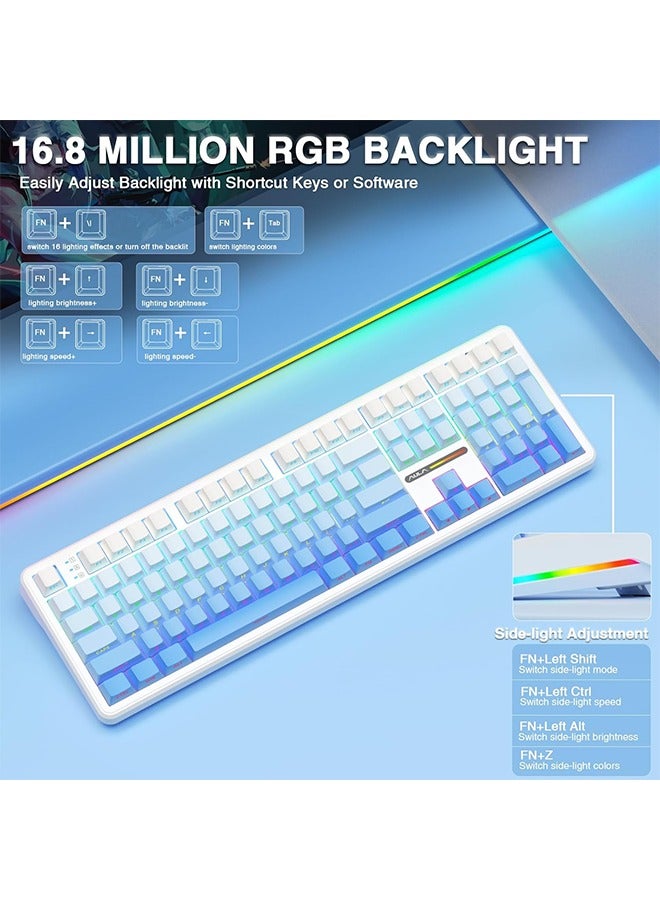 AULA F108 Keyboard 100% Layout 1K Polling Rate Mechanical Gaming Keyboard Hot Swappable Linear Switch with Macro Software - Image 5