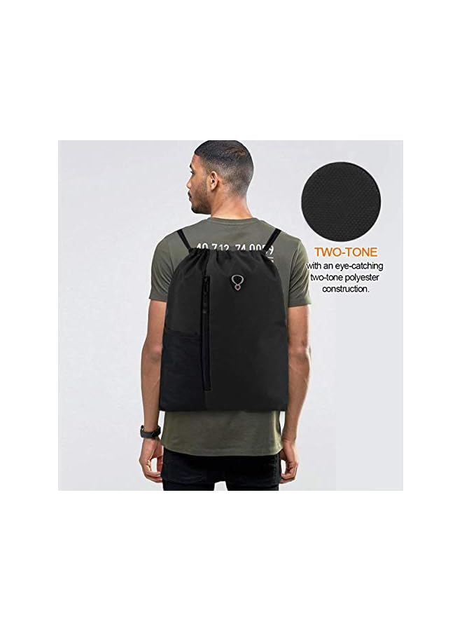 PROMASS Drawstring Sackpack Bag, Gymsack Bag With Pocket Gym Sports Bag Outdoor Exercise Running Swimming Backpack Unisex - Image 5