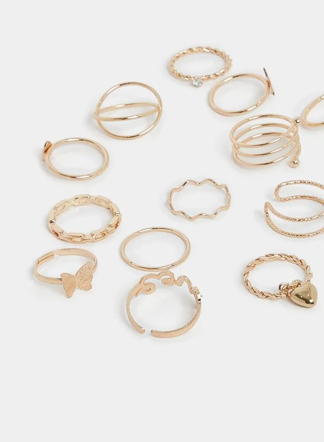 Styli Set of 14 - Star and Butterfly Design Rings