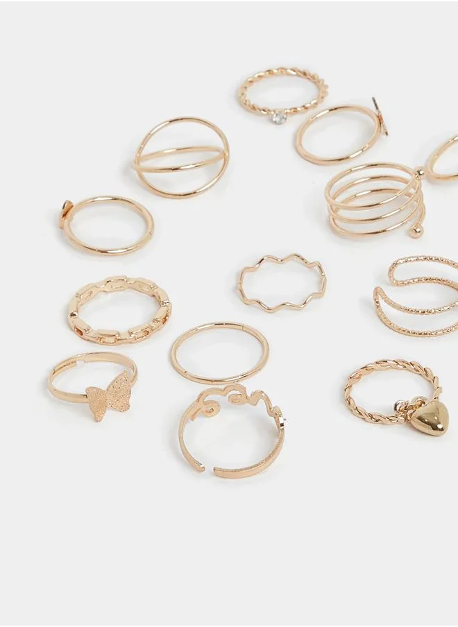Styli Set of 14 - Star and Butterfly Design Rings