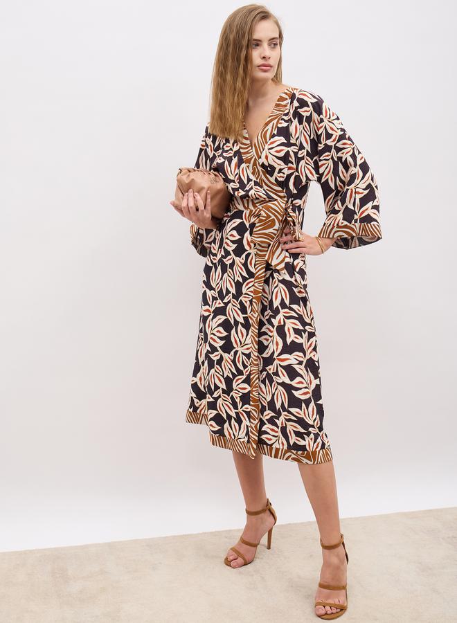 Styli Floral Print Wrap Dress - Image 1