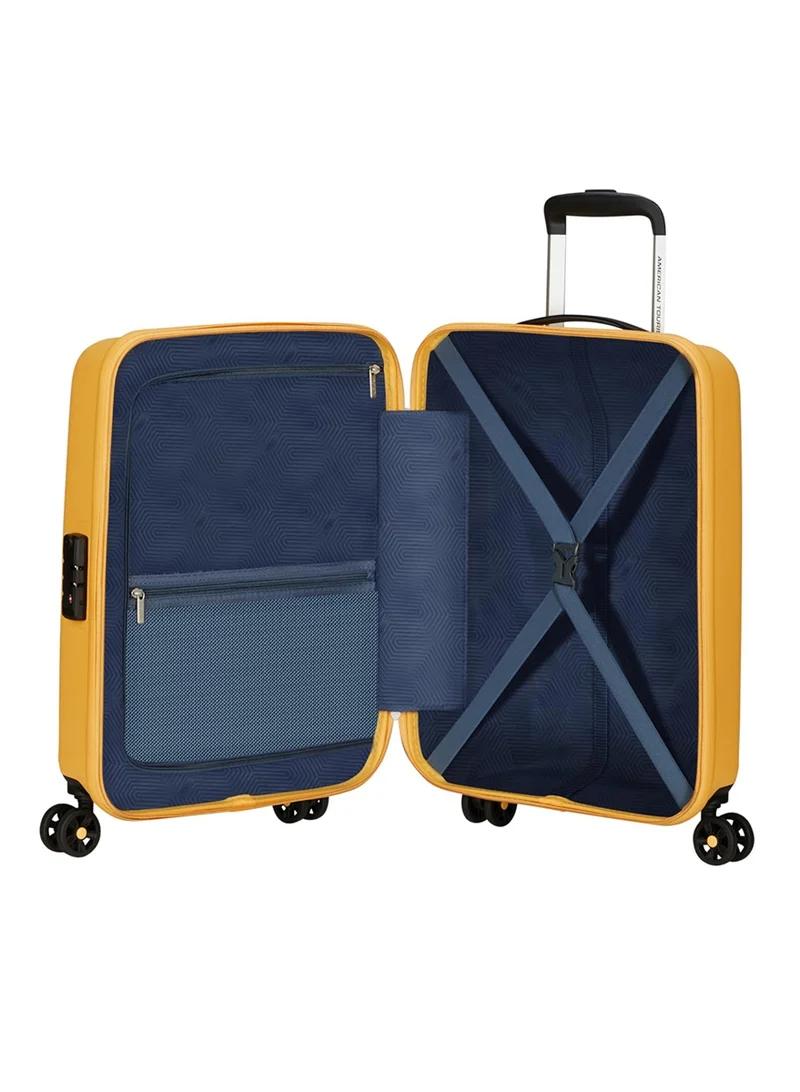 AMERICAN TOURISTER  Ellipso Suitcase, Set of 3, Cabin, Medium & Large (55 + 68 + 79 cm), 4 Spinner Wheels, Hard Top, Polypropylene, Apricot Blush|Lightweight|Scratch Resistant Texture|Shoe & Laundry Bag|TSA Lock - 3 Years Global Warranty  | Best Price UAE