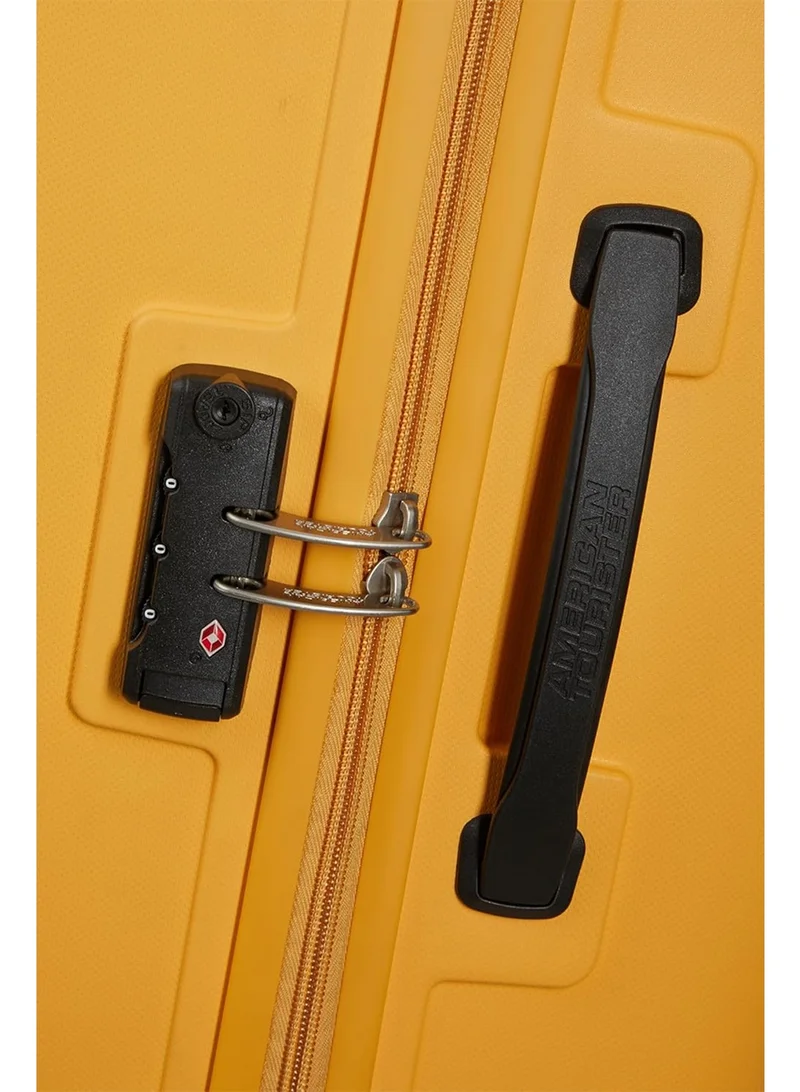 AMERICAN TOURISTER  Ellipso Suitcase, Set of 3, Cabin, Medium & Large (55 + 68 + 79 cm), 4 Spinner Wheels, Hard Top, Polypropylene, Apricot Blush|Lightweight|Scratch Resistant Texture|Shoe & Laundry Bag|TSA Lock - 3 Years Global Warranty  | Best Price UAE