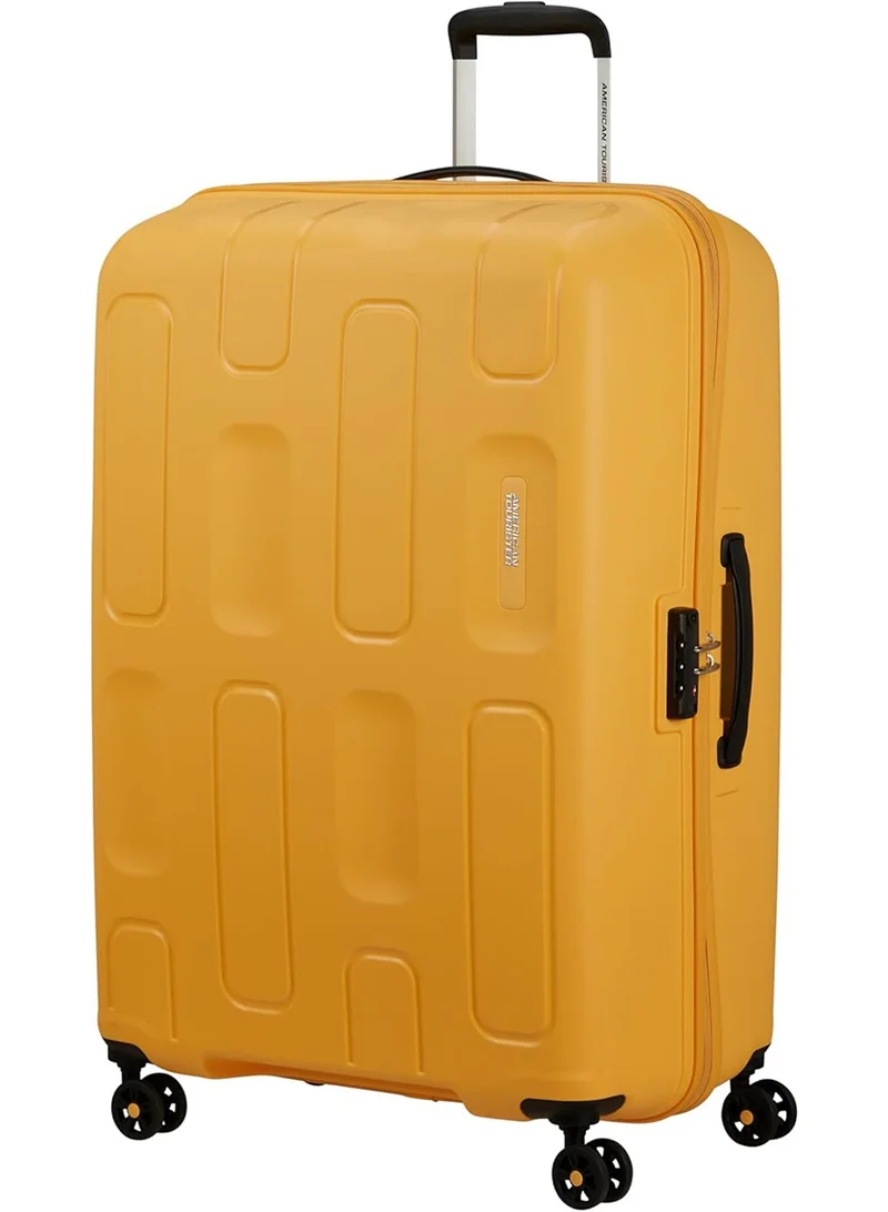 AMERICAN TOURISTER  Ellipso Suitcase, Set of 3, Cabin, Medium & Large (55 + 68 + 79 cm), 4 Spinner Wheels, Hard Top, Polypropylene, Apricot Blush|Lightweight|Scratch Resistant Texture|Shoe & Laundry Bag|TSA Lock - 3 Years Global Warranty  | Best Price UAE