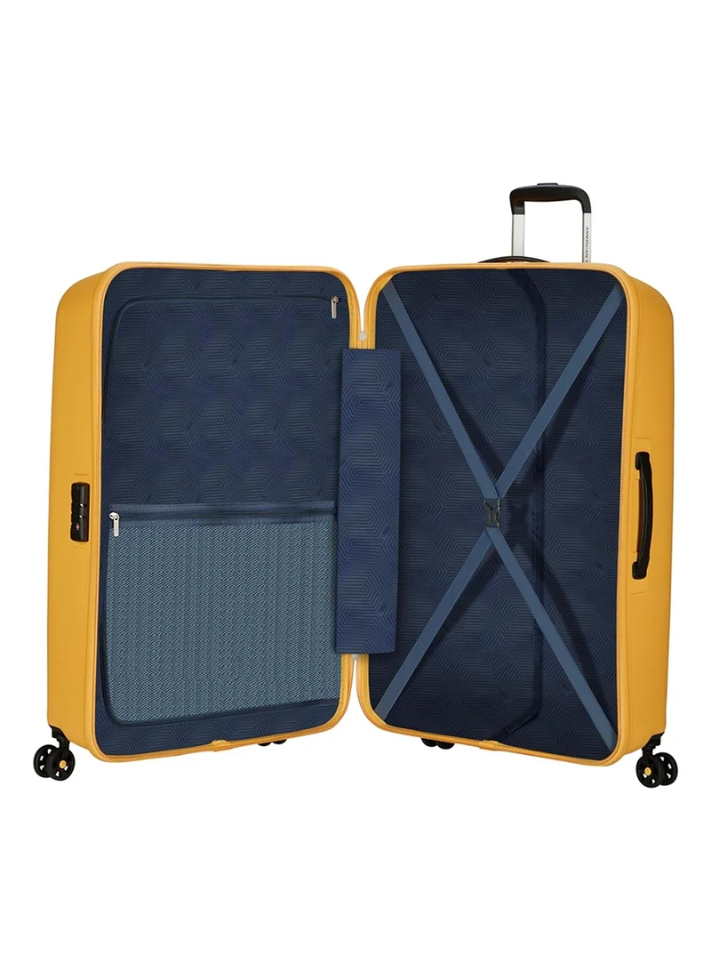 AMERICAN TOURISTER  Ellipso Suitcase, Set of 3, Cabin, Medium & Large (55 + 68 + 79 cm), 4 Spinner Wheels, Hard Top, Polypropylene, Apricot Blush|Lightweight|Scratch Resistant Texture|Shoe & Laundry Bag|TSA Lock - 3 Years Global Warranty  | Best Price UAE