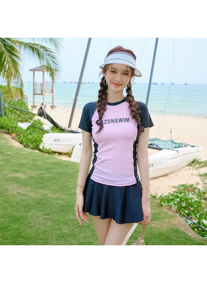 Loquat Parent-child Swimsuit Summer Split Skirt Sports Style Younger Women's Swimsuit Girls Vacation Mother And Daughter Swimsuit -Color:Women's- - Image 1