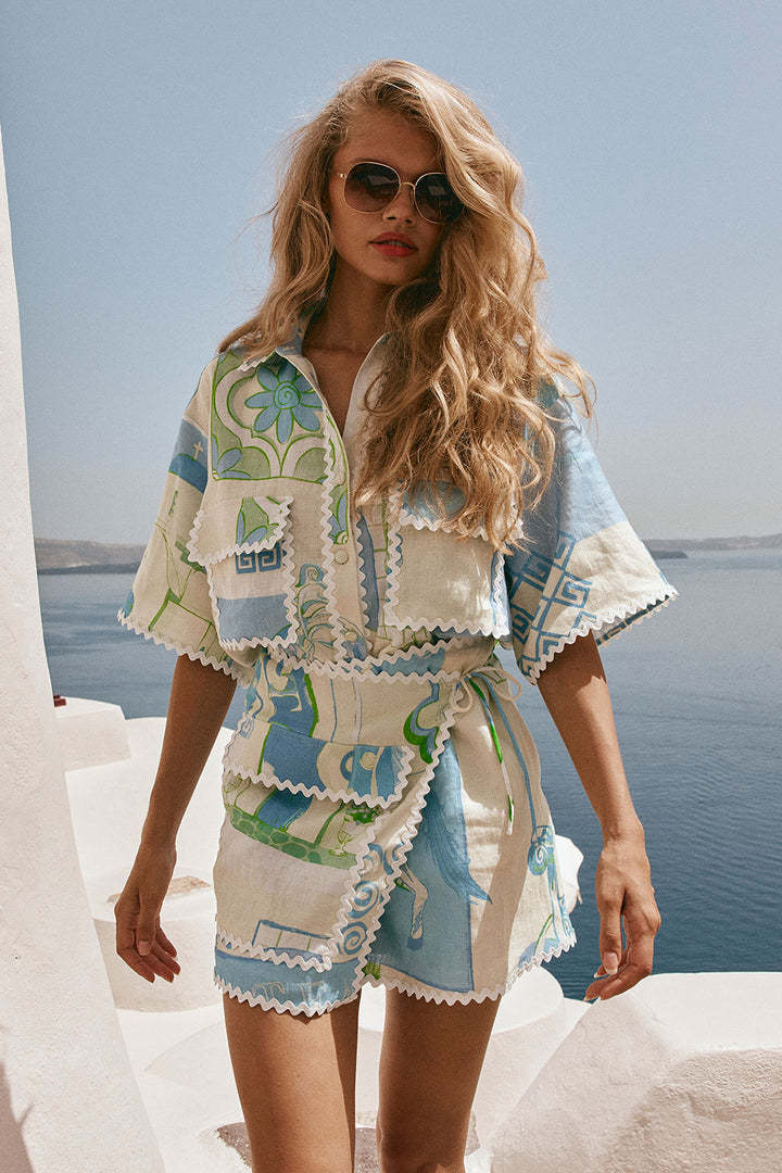 Europe and the United States cross-border 2024 new AliExpress independent station Amazon fashion Joker lace printing fashion suit women Color