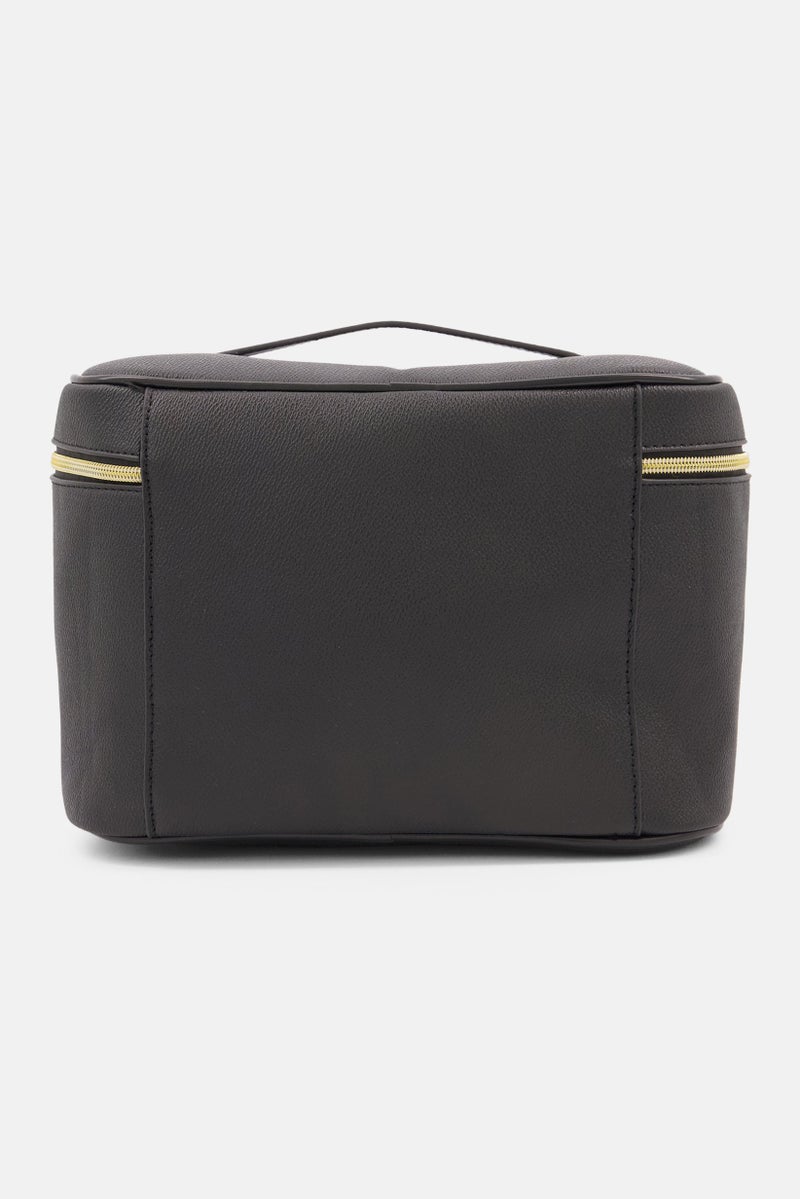 Women Brand Logo Cosmetic Bag, Black