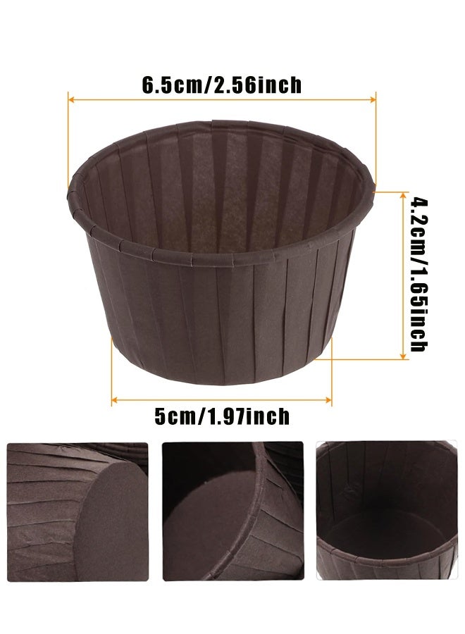 100 قطعة من أكواب خبز الكب كيك، بطانات ورقية للكب كيك، أغلفة مقاومة للدهون للاستخدام مرة واحدة لحفلات الزفاف وأعياد الميلاد - Image 2