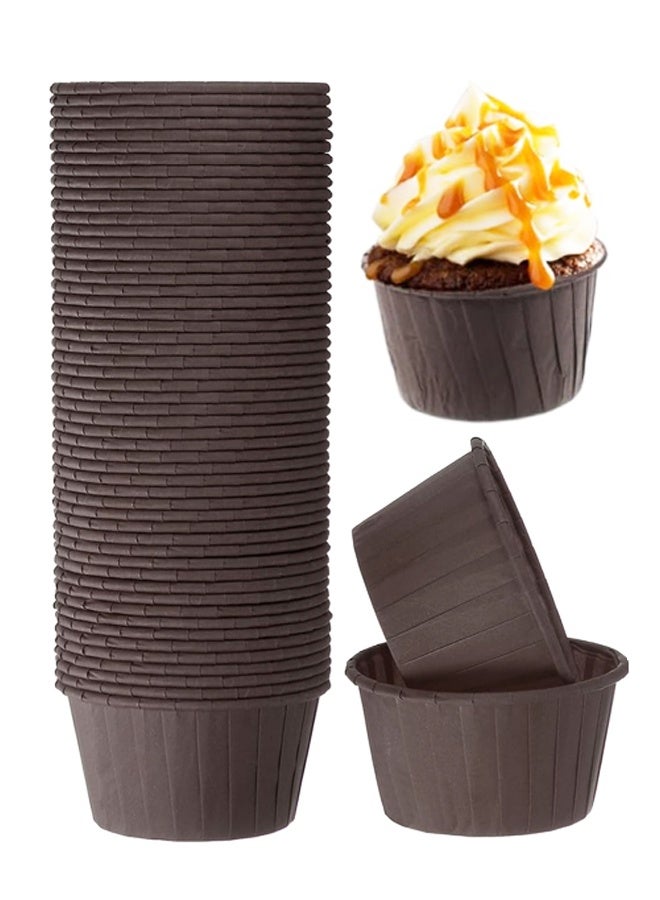 100 قطعة من أكواب خبز الكب كيك، بطانات ورقية للكب كيك، أغلفة مقاومة للدهون للاستخدام مرة واحدة لحفلات الزفاف وأعياد الميلاد - Image 1