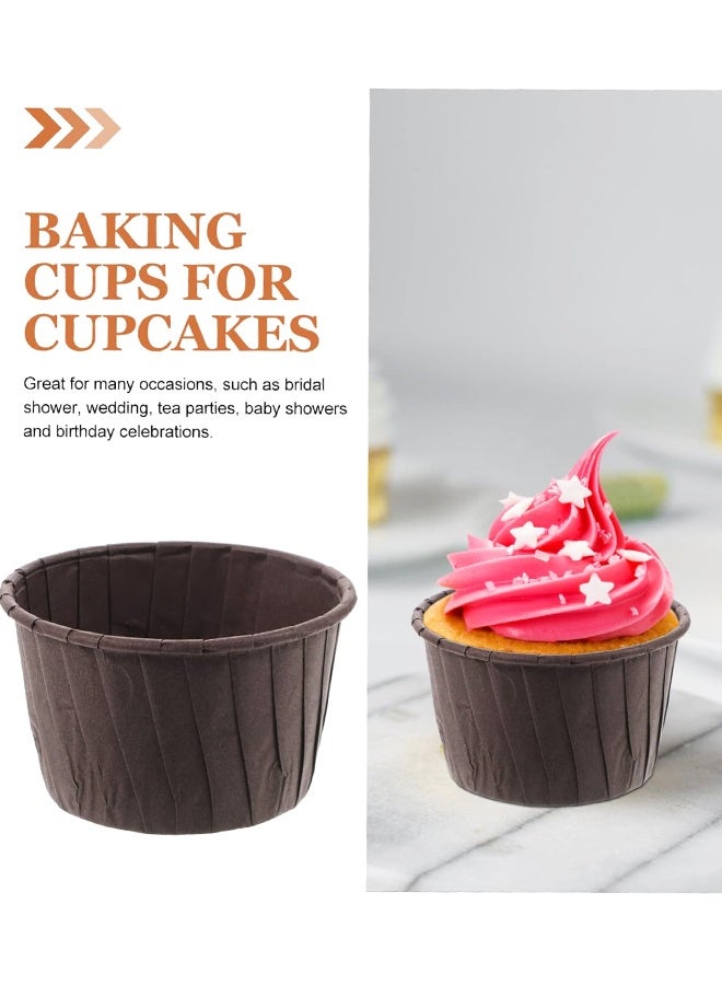 100 قطعة من أكواب خبز الكب كيك، بطانات ورقية للكب كيك، أغلفة مقاومة للدهون للاستخدام مرة واحدة لحفلات الزفاف وأعياد الميلاد - Image 3