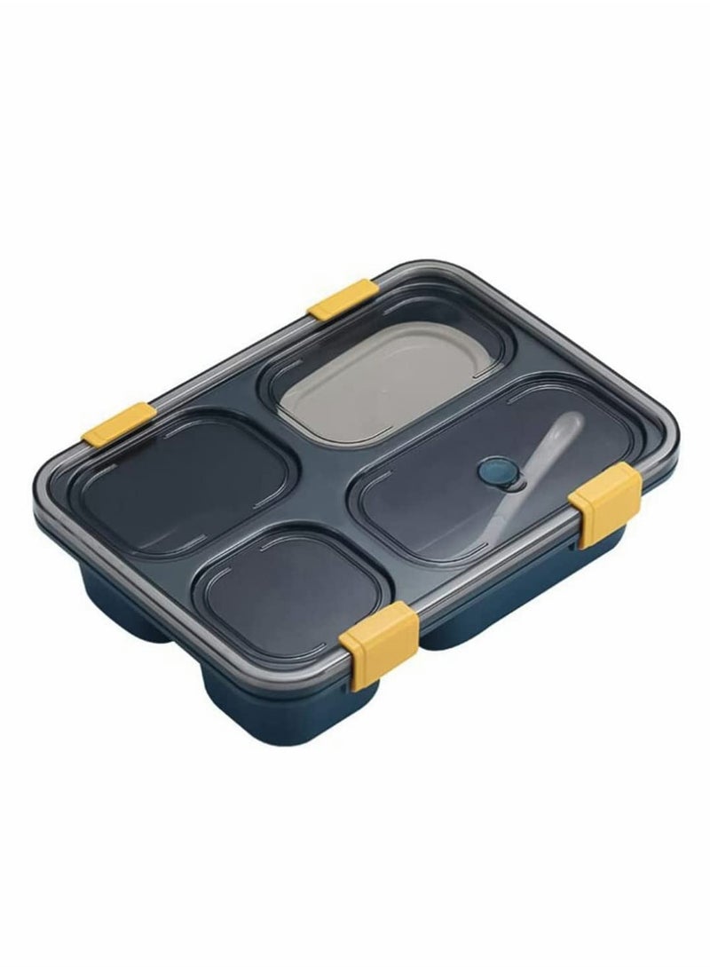 KASTWAVE Bento Box, Leak Proof 4 Compartment Lunch Case Lunch Food Salad Containers Holder with Soup Bowl for Kids and Aldult  - Image 1