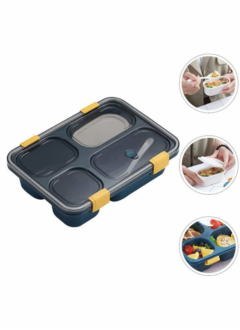 KASTWAVE - Bento Box, Leak Proof 4 Compartment Lunch Case Lunch Food Salad Containers Holder with Soup Bowl for Kids and Aldult - Image 1