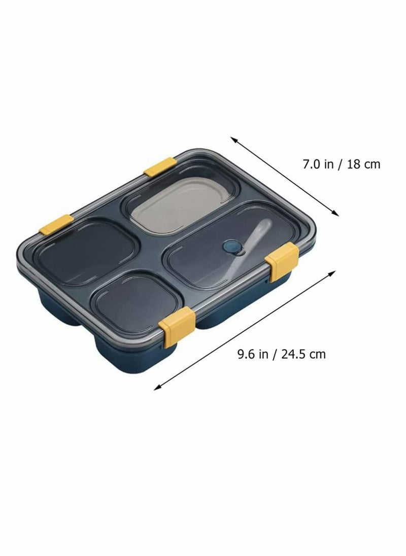 KASTWAVE Bento Box, Leak Proof 4 Compartment Lunch Case Lunch Food Salad Containers Holder with Soup Bowl for Kids and Aldult  - Image 3