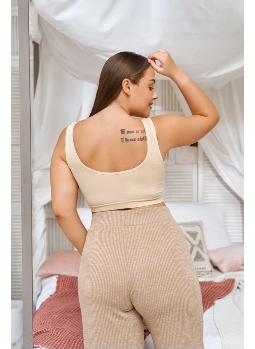 Mistirik Seamless Corset Bra with Mystical Gathering Support, Flexible Fabric Without Hooks and Buckles