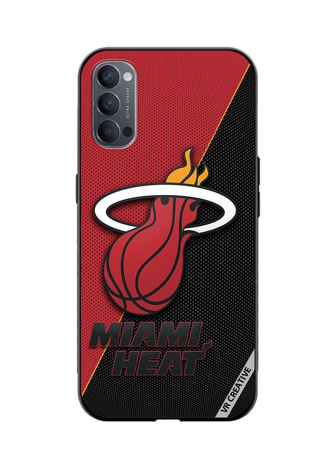 VR CREATIVE Protective Case Cover For Oppo Reno4 Pro 5G Miami Heat Design Multicolour - Image 1