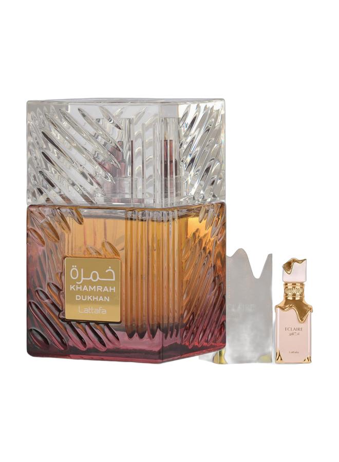 Lattafa Khamrah Dukhan 100 ml & Lattafa Eclaire Eau de Parfum 100ml Bundle - Image 1