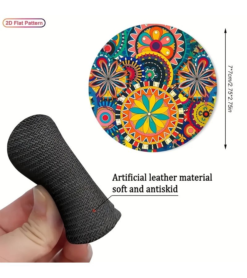 Mandala Pattern Heat Resistant Car Coasters Model CD108 Scratch Proof Ethnic Decor 2pcs - Image 3