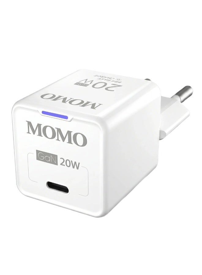 مومو شاحن جداري سريع 20 وات MO-066607 - أداء فائق وموثوق - Image 1