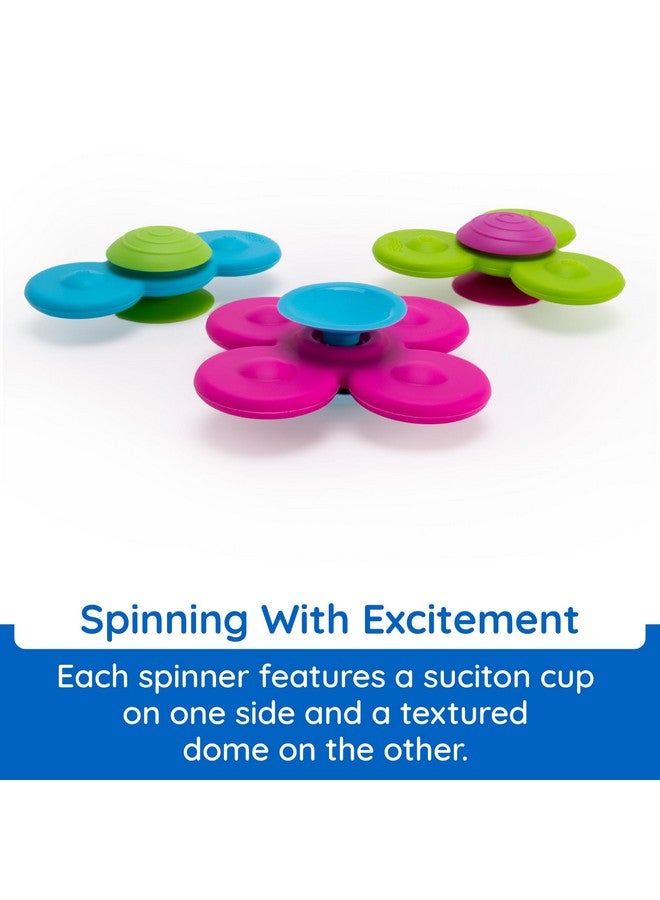Fat Brain Toys Whirly Squigz, Silicone Spinners and Suction Toys for Kids 10 Months and Up - Image 3