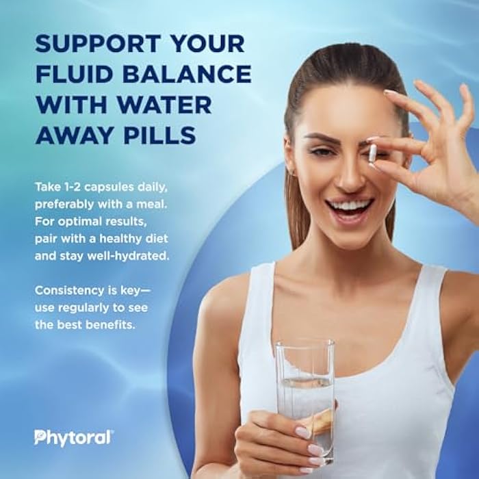 Phytoral Water Retention Pills for Women & Men - Herbal Diuretic Supplements - Fluid Retention Supplement with Dandelion Leaf Extract & Green Tea for Bloating Relief - Pills for Leg & Feet Swelling - 60 Count - Image 5