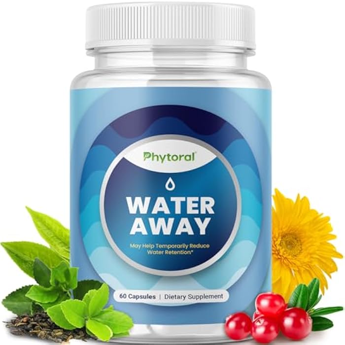 Phytoral Water Retention Pills for Women & Men - Herbal Diuretic Supplements - Fluid Retention Supplement with Dandelion Leaf Extract & Green Tea for Bloating Relief - Pills for Leg & Feet Swelling - 60 Count - Image 1