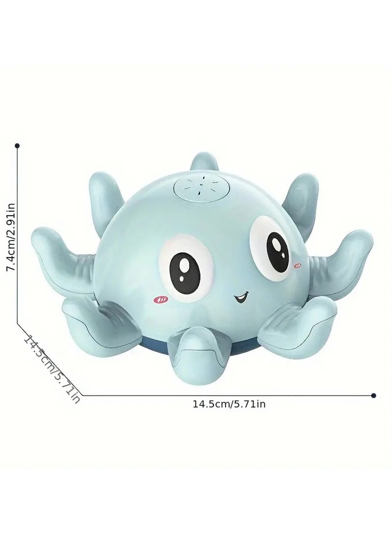 Hihonor Bath Toys for Toddlers, Octopus Light Up Spray Baby Bathtub Toy, Induction Sprinkler Kids Water Toys for Bathroom, Pool, Bathtub (Pink) - Image 4