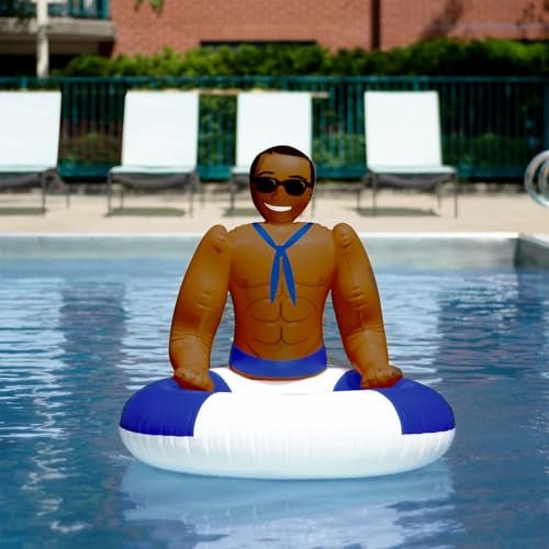 NPW Drinking Buddies Jerry Inflatable Pool Ring Hunky Sailor Pool Float for Summer Pool Parties Bachelorette - Image 5