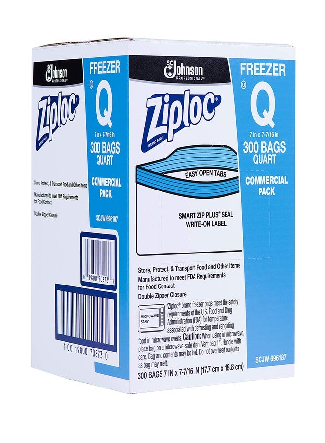 Ziploc Professional Freezer Bags, Quart, 300 Count