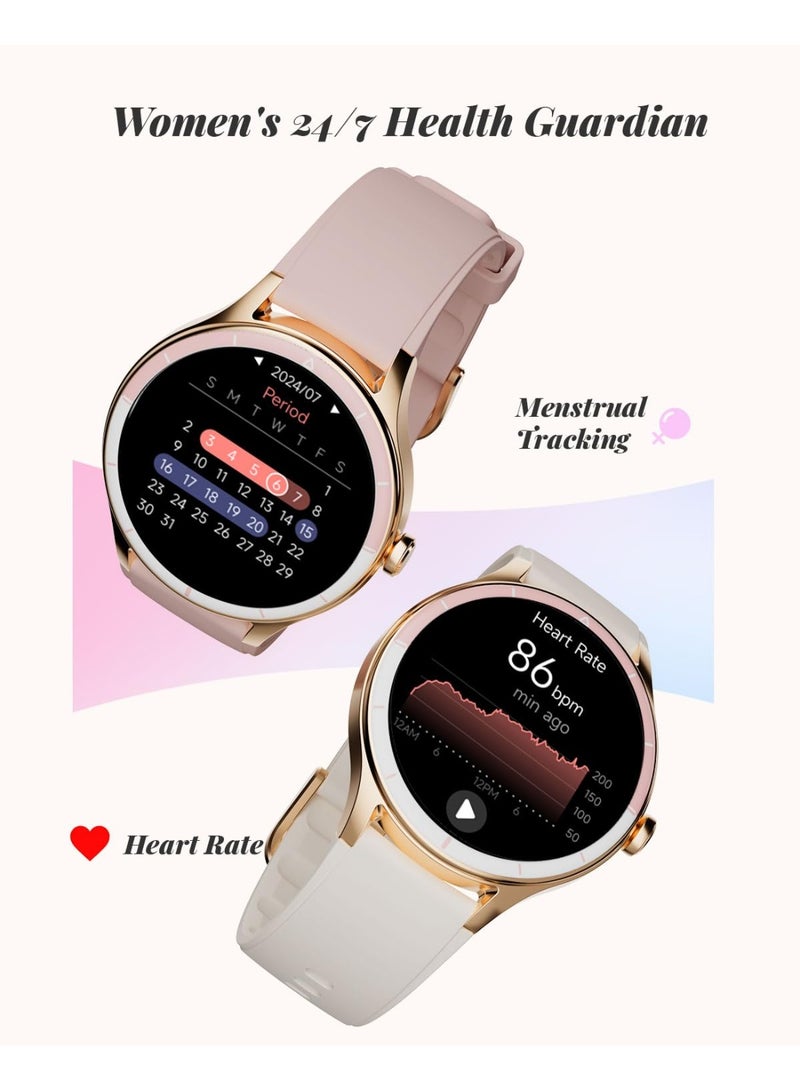 ibsun Smart Watch for Women, Smartwatch Compatible Android and iOS Phone, Answer/Make Calls, Fitness Tracker/Step Counter/Running Watch, Sleep/Heart Rate Monitor, 100 Sports, IP68 Waterproof - Image 4