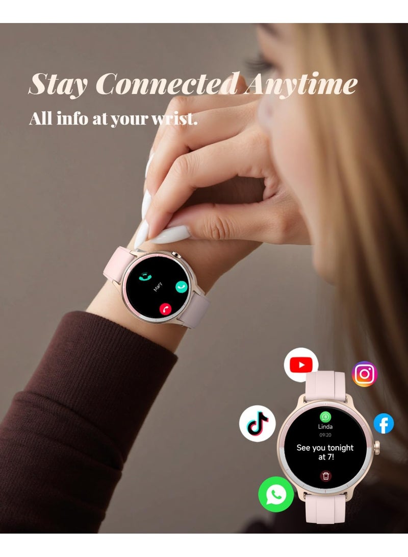 ibsun Smart Watch for Women, Smartwatch Compatible Android and iOS Phone, Answer/Make Calls, Fitness Tracker/Step Counter/Running Watch, Sleep/Heart Rate Monitor, 100 Sports, IP68 Waterproof - Image 5