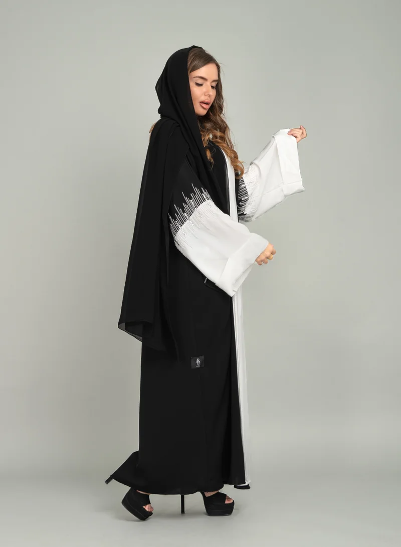 اكسا عباية مطرزة الوان متغايرة اماراتية AIK5078