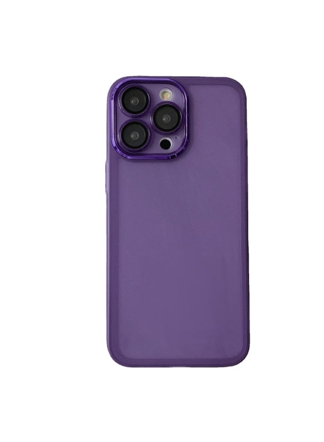 NIBEMINENT Lens Plating Protective TPU Case Cover For iPhone 15, Purple - Image 2