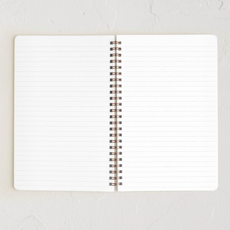 Minted Nostalgic Notebook, Writing Journal for Notes, Journaling & Planning, Durable Acrylic Free Cover, Vintage Floral Unique Design, Spiral Bound Journal Notebook with 80 Lined Pages, 5.5" x 8.5" - Image 2