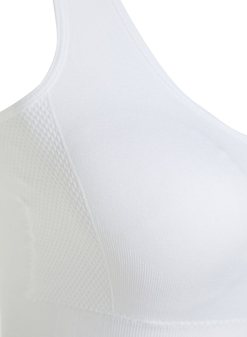 trendyol White Seamless/Seamless Support/Shape Thick Strap Knitted Sports Bra Twoaw23Ss00019 - Image 5