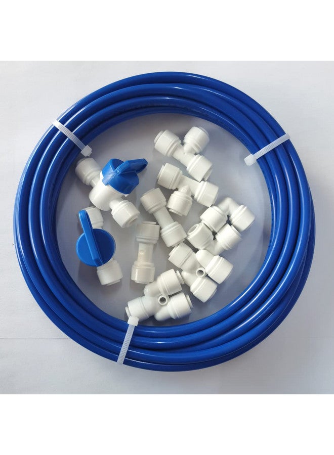 Malida 1/4 inch O.D. Length 32.8ft(10 meters) RO Water Tubing, Hose Pipe for RO Water purifiers System,+ 1/4 O.D quick connector 10pcs - Image 2