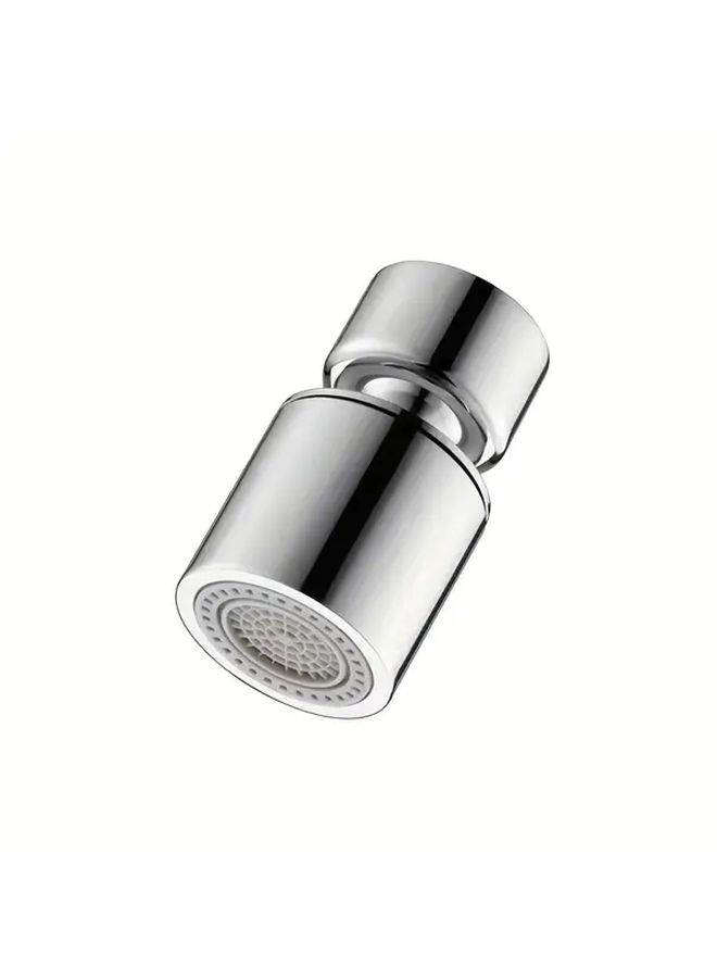 360 Degree Rotating Kitchen Faucet Aerator Silvery Color 2 Spray Modes Splash Proof Easy Install - Image 5