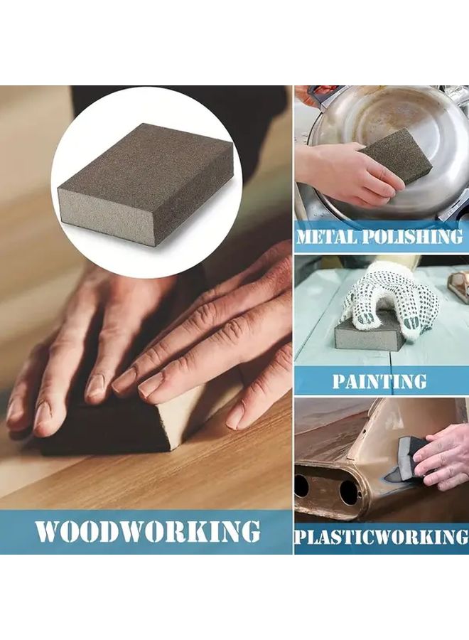 16pcs Medium 120 180 Grit Sphynx Sponge Sanding Blocks For Wood Metal Plasterboard - Image 4