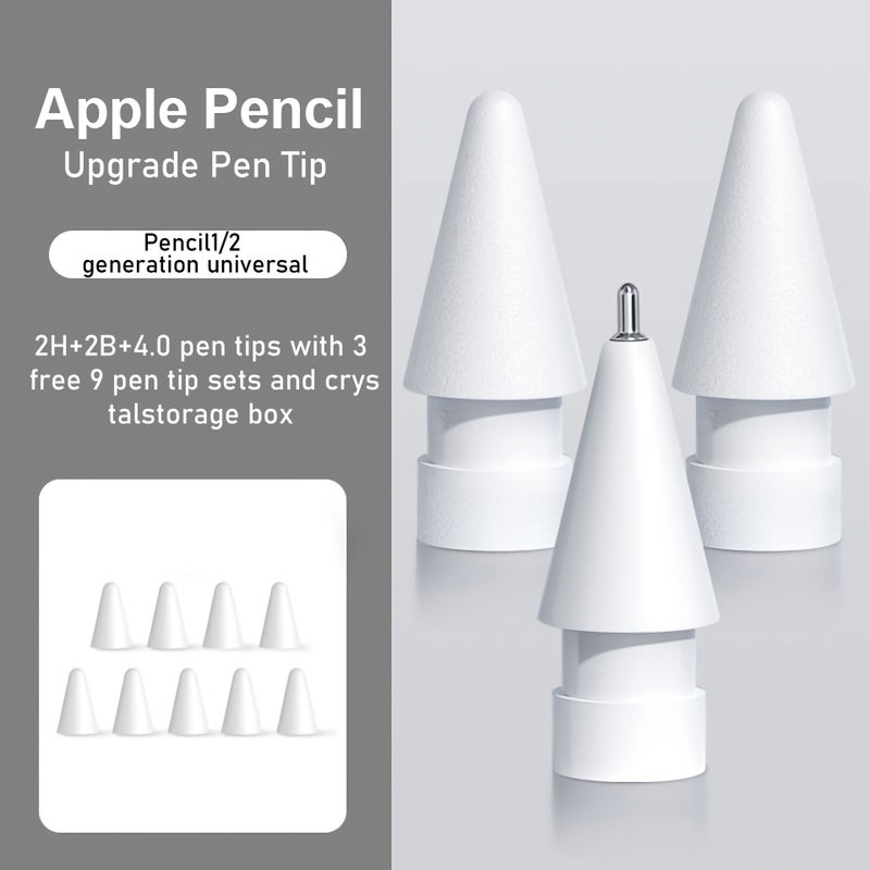 أبيض 3 عب من رؤوس الإبر المعدلة بأنبوب إبرة لطرف قلم iPad مع ورق وطبقة حماية وطرف كتابة معدني - Image 5