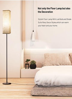 Garlo Floor Lamps for Living Room, Modern LED Standing Lamp Reading Light 3 Color Temperatures Adjustable Bedside Lamps for Bedroom Living Room Office Decor  - Image 5